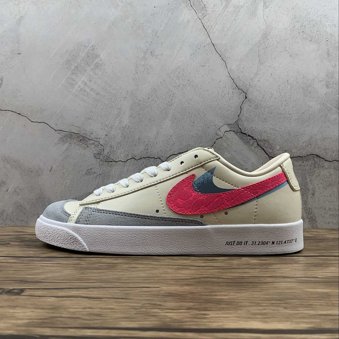 Nike BLAZER LOW 77 VINTAGE PALE IVORY/HYPER PINK · DA6364-164, photo 1