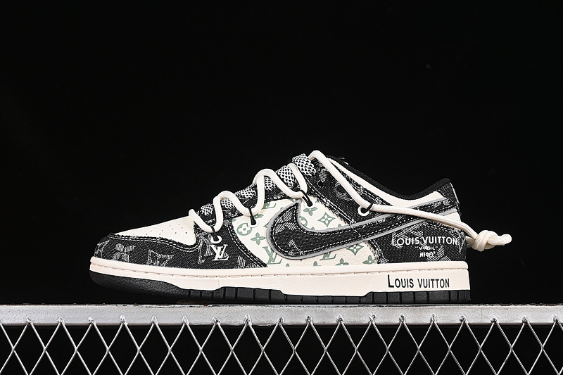 Louis Vuitton Nike SB DUNK LOW LV WHITE/GREY/BLACK · YX5066-320, photo 1