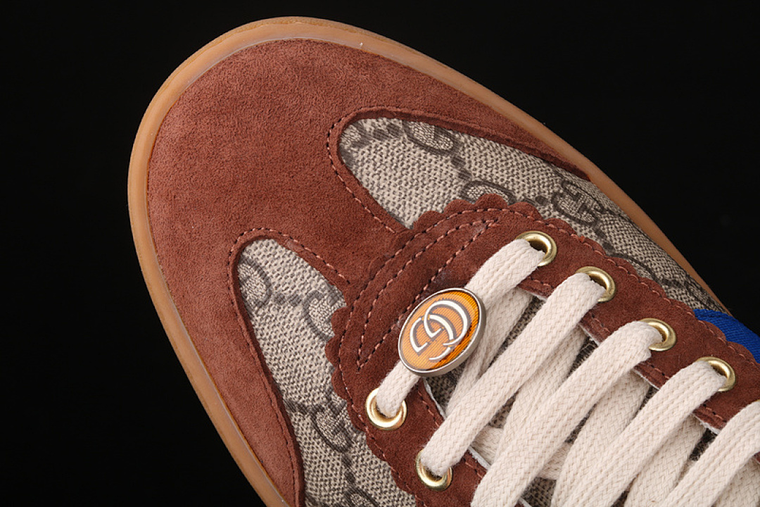 Gucci [GU*CCI ACE EMBROIDERED LOW-TOP SNEAKER BROWN/BLUE]-[UNISEX:38-44] - Image 11