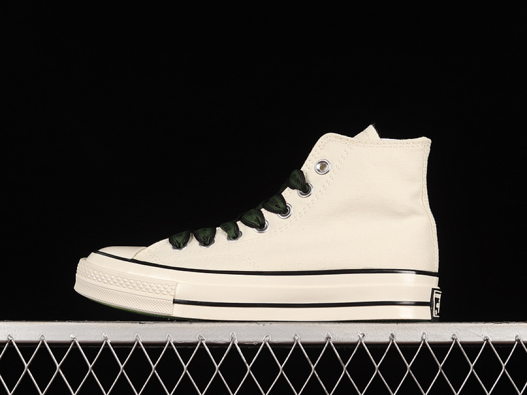 Converse [A01802C]-[CHUCK TAYLOR ALL STAR 70S HIGH WHITE/DARK GREEN/BLACK]-[WOMAN:35-39.5]-[MAN:40-44], photo 1
