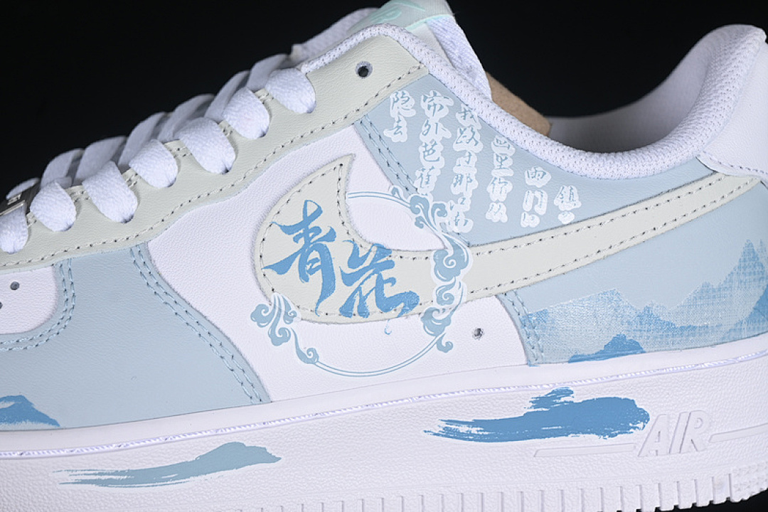 Nike [LJ2288-222]-[AIR FORCE 1 07 LOW WHITE/BLUE/GREEN]-[WOMAN:36-39]-[MAN:40-45] - Image 8