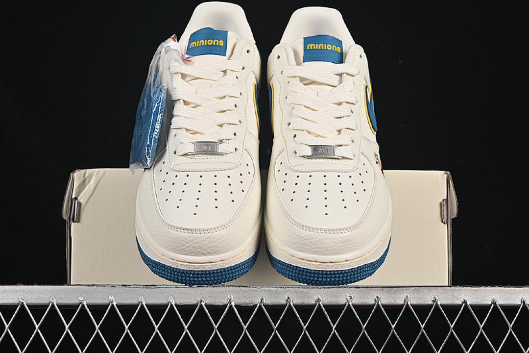 Nike [SC0601-566]-[AIR FORCE 1 07 LOW WHITE/BLUE/YELLOW]-[WOMAN:36-39]-[MAN:40-45] - Image 13