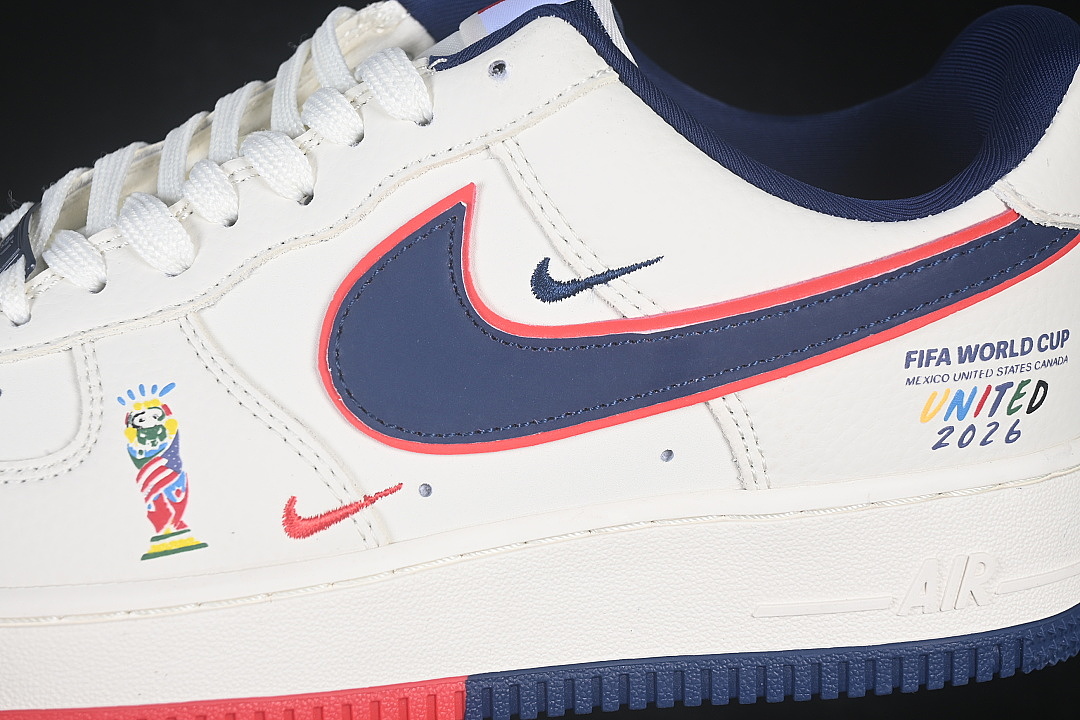Nike [DD1982-372]-[AIR FORCE 1 07 LOW CASUAL SNEAKERS WHITE/BLACK/RED]-[WOMAN:36-39]-[MAN:40-45] - Image 7