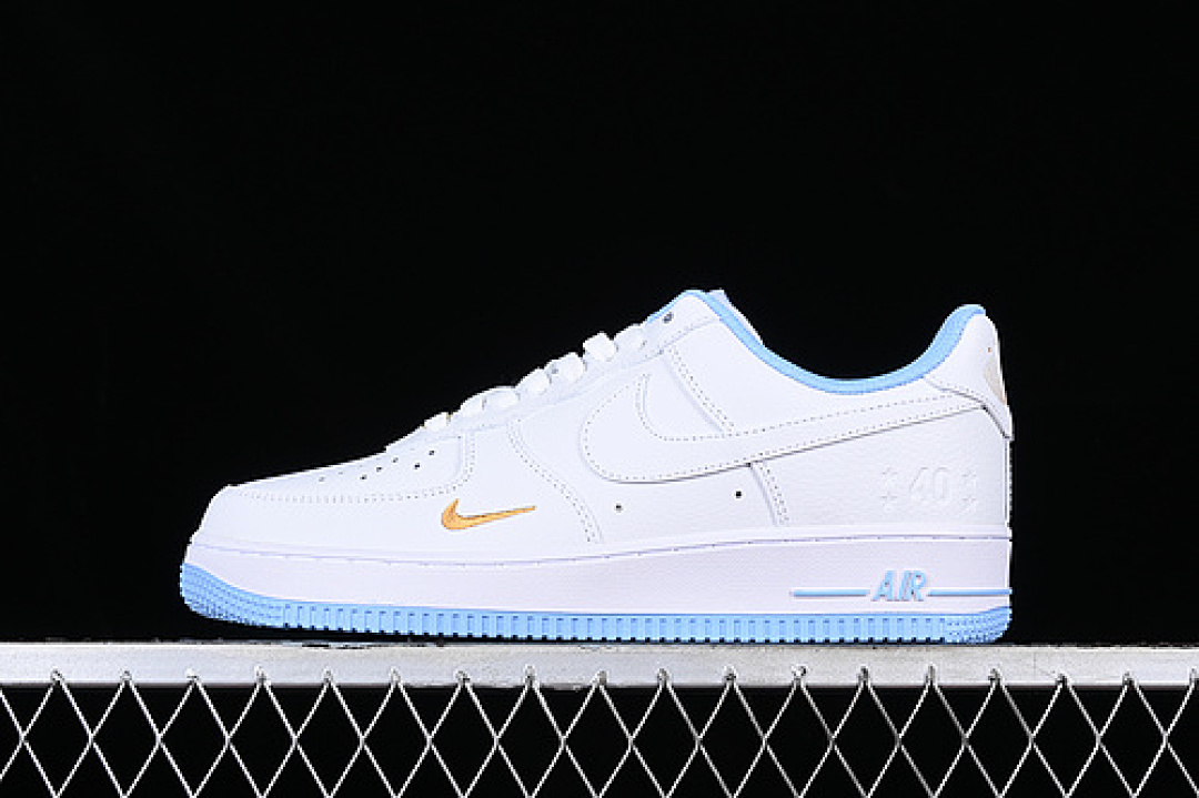 Nike [DD1225-003]-[AIR FORCE 1 07 LOW WHITE/GOLD/BLUE]-[WOMAN:36-39]-[MAN:40-45], photo 1
