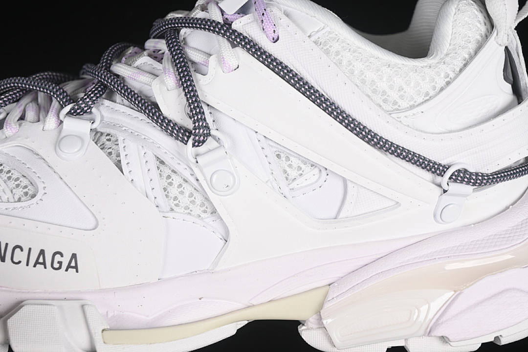 Balenciaga [WTRHK9050]-[BA*LEN*CIAGA TRACK SNEAKER TESS S.GOMMA RES BI ALV/TIS EFF NUBUK E WHITE/PURPLE] - Image 9