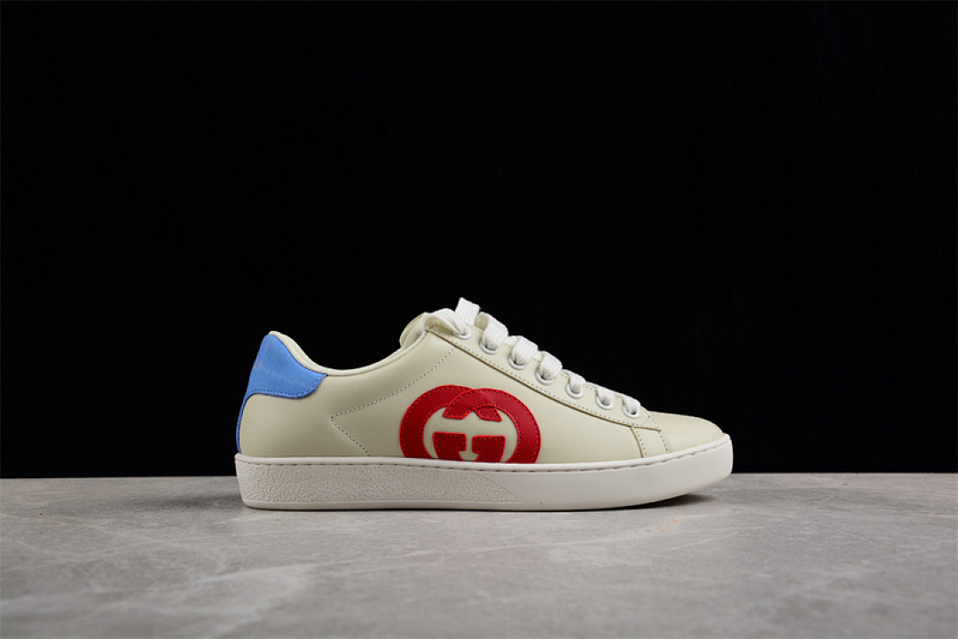 Gucci [GU*CCI ACE LOW TOP CASUAL SNEAKERS BEIGE/RED/LIGHT BLUE]-[WOMAN:35-39]-[MAN:40-44] - Image 13
