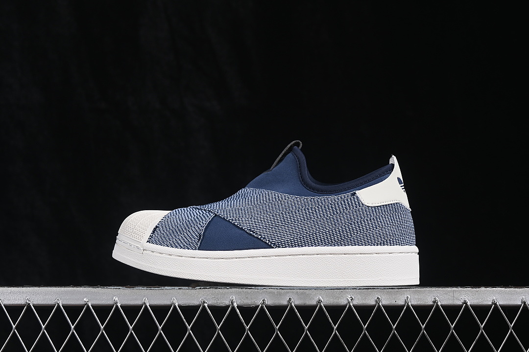 Unbranded [KZ7554]-[SUPERSTAR SHELL HEAD LACED CASUAL SNEAKERS NAVY BLUE/WHITE]-[WOMAN:35-39]-[MAN:40-45], photo 1
