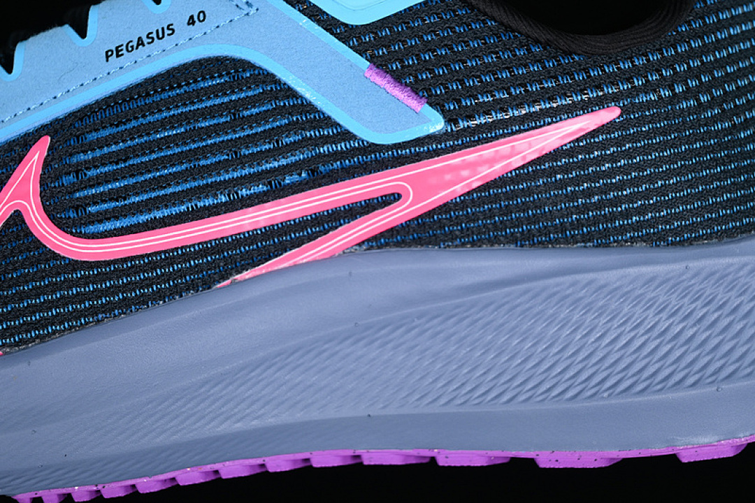 Nike [FB7180-001]-[AIR ZOOM PEGASUS 40 BLACK/PINK/BLUE]-[WOMAN:36-39]-[MAN:40-46] - Image 8