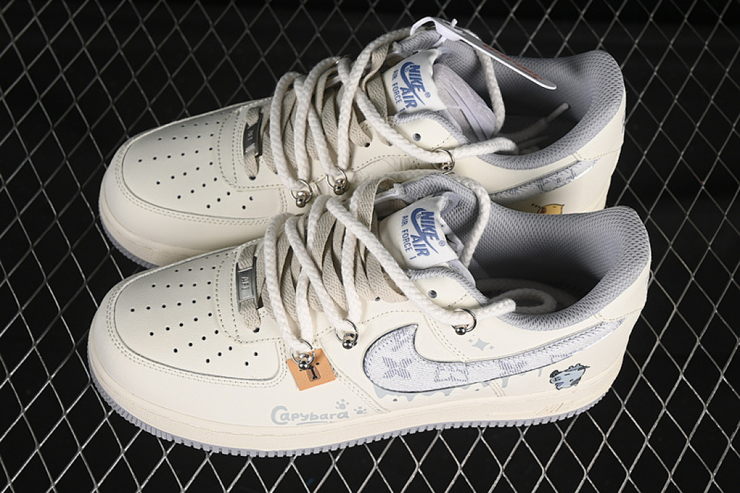 Nike [LV0506-220]-[AIR FORCE 1 07 LOW CAPYBARA FRANKENSTEIN BEIGE/GREY/WHITE]-[UNISEX:36-45] - Image 11