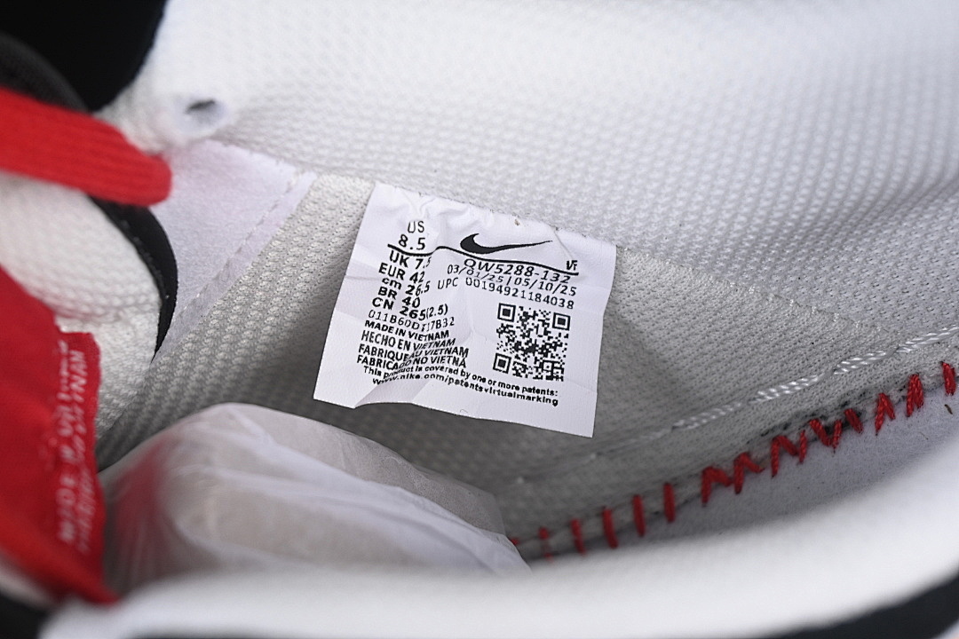 Nike [QW5288-132]-[AIR FORCE 1 07 LOW WHITE/BLACK/RED]-[WOMAN:36-39]-[MAN:40-45] - Image 6