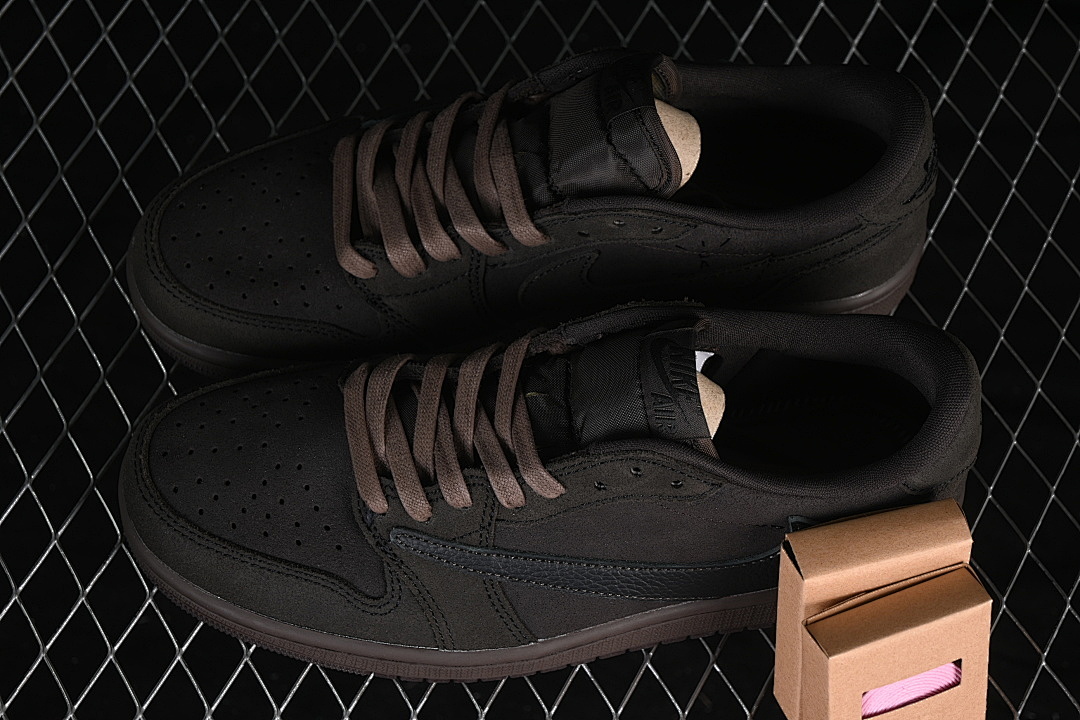 Jordan [DM7866-202]-[TRAVIS SCOTT AIR JORDAN 1 LOW OG BLACK/BLACK/BLACK]-[WOMAN:36-39]-[MAN:40-48.5] - Image 11