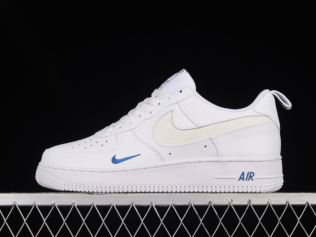 Nike [FB8971-100]-[AIR FORCE 1 LOW 07 LV8 REFLECTIVE SWOOSH WHITE/DARK MARINA BLUE/WHITE]-[36-45], photo 1