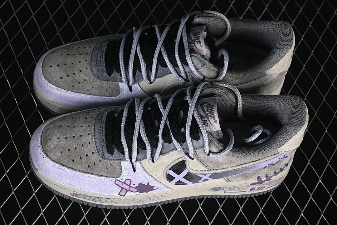 Nike [YD2425-066]-[AIR FORCE 1 07 LOW BAND AID CASUAL SNEAKERS GREY/BEIGE]-[WOMAN:36-39]-[MAN:40-45] - Image 10
