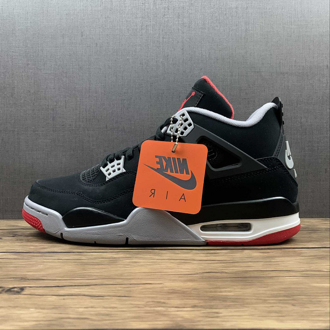 Jordan [308497-060]-[AIR JORDAN 4 RETRO OG BRED 2019 BLACK/CEMENT GREY-SUMMIT WHITE-FIRE (RED]), photo 1