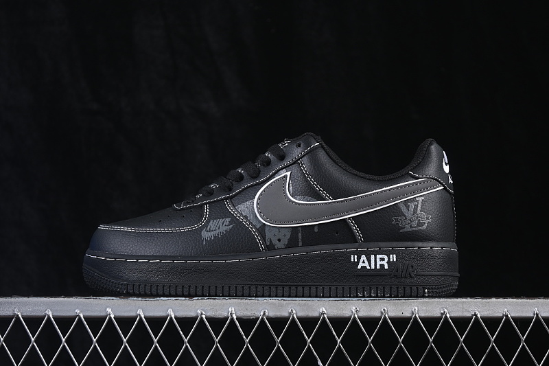 Nike Nike AIR FORCE 1 07 LOW CASUAL SNEAKERS BLACK/INKINESS · FD9763-100, photo 1
