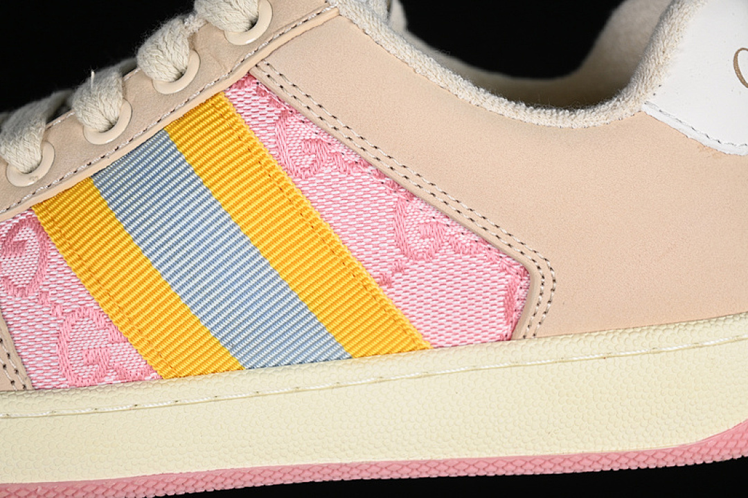 Gucci [9Y9209443]-[GU*CCI DISTRESSED SCREENER SNEAKER WHITE/BROEN/PINK/YELLOW/GREEN]-[WOMAN:35-40] - Image 14