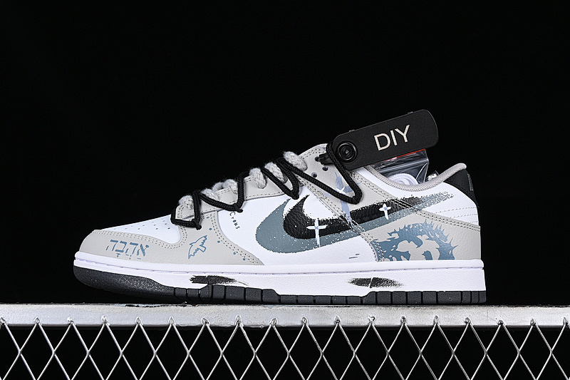 Nike SB DUNK LOW WHITE/GREY/BLACK · FD0661-100, photo 1
