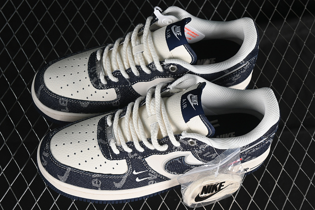 Nike [SJ6698-002]-[AIR FORCE 1 07 LOW WHITE/BLUE/GREY]-[WOMAN:36-39]-[MAN:40-45] - Image 11