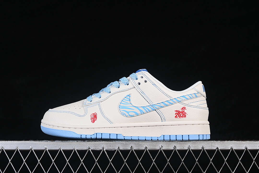 Unbranded [JJ2508-605]-[DUNK LOW CASUAL SKATE SHOES WHITE/SKY BLUE]-[WOMAN:36-39]-[MAN:40-45], photo 1