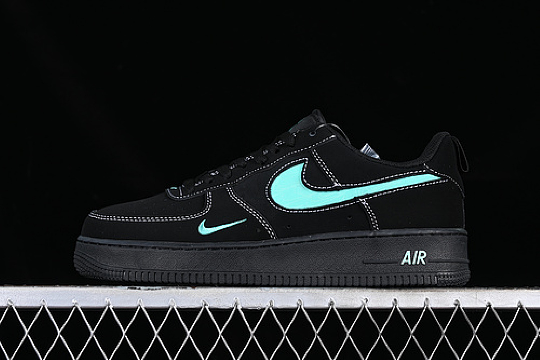 Nike [FB8971-500]-[AIR FORCE 1 07 LOW BLACK/BLUE]-[WOMAN:36-39]-[MAN:40-45], photo 1