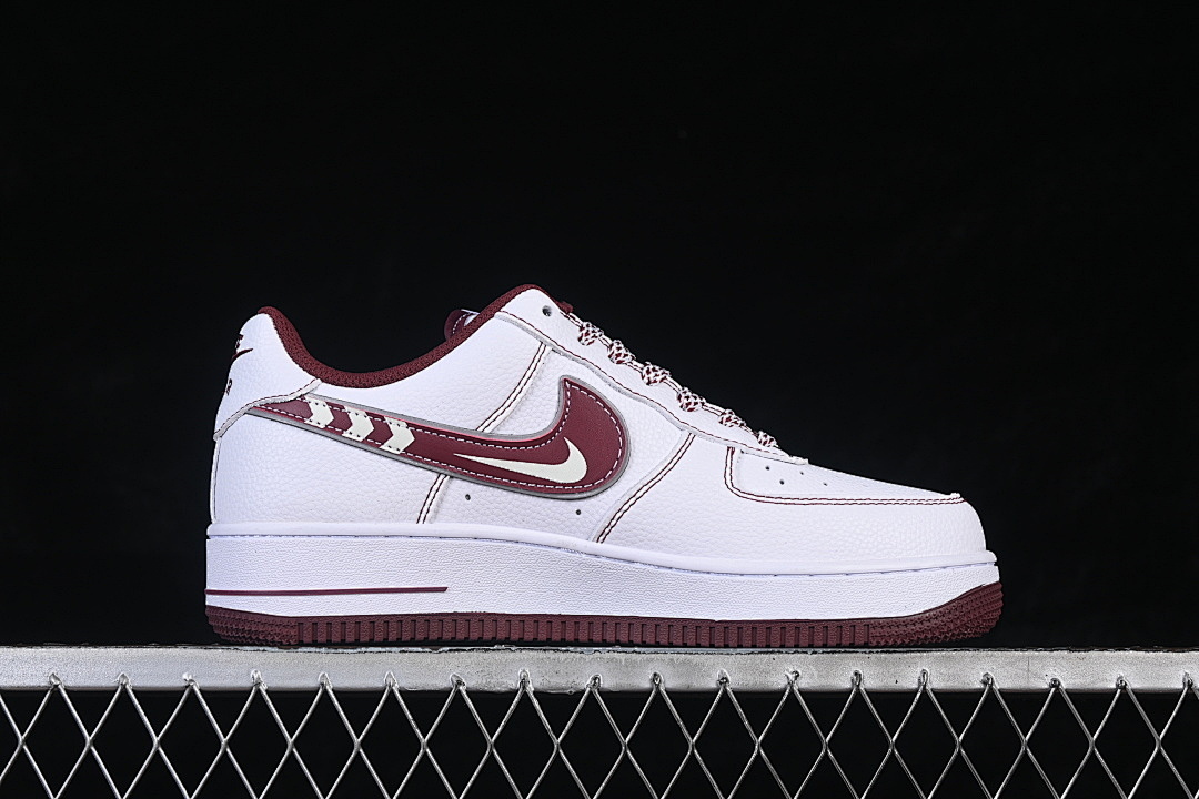 Nike [SU2305-141]-[AIR FORCE 1 07 LOW CASUAL SNEAKERS WINE RED/WHITE]-[WOMAN:36-39]-[MAN:40-45] - Image 15