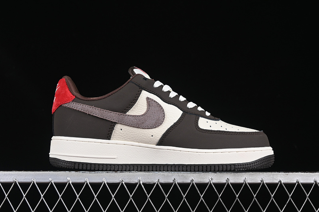 Nike [KK1988-057]-[AIR FORCE 1 07 LOW WHITE/GREY/BROWN/RED]-[WOMAN:36-39]-[MAN:40-45] - Image 16