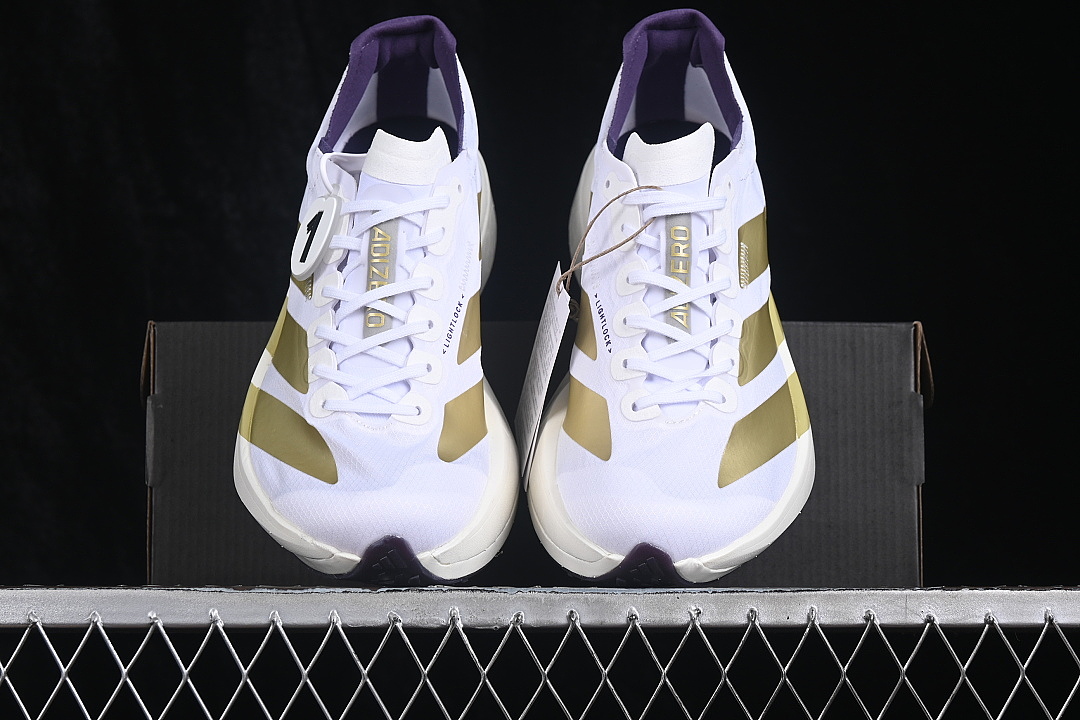 Adidas [KH6359]-[ADIZERO ADIOS PRO 4 CLOUD WHITE/GOLD METALLIC/AURORA PLUM]-[WOMAN:36-39]-[MAN:40-46] - Image 14