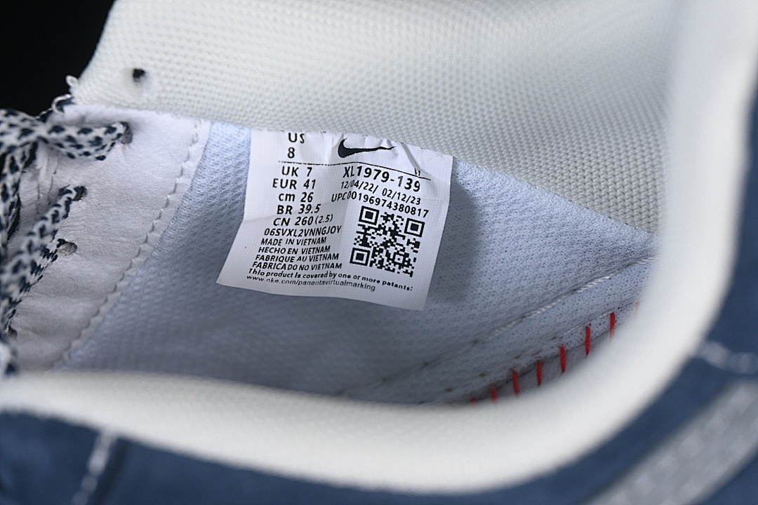 Nike [XL1979-139]-[AIR FORCE 1 07 LOW WHITE/BLUE/GREY]-[WOMAN:36-39]-[MAN:40-45] - Image 6