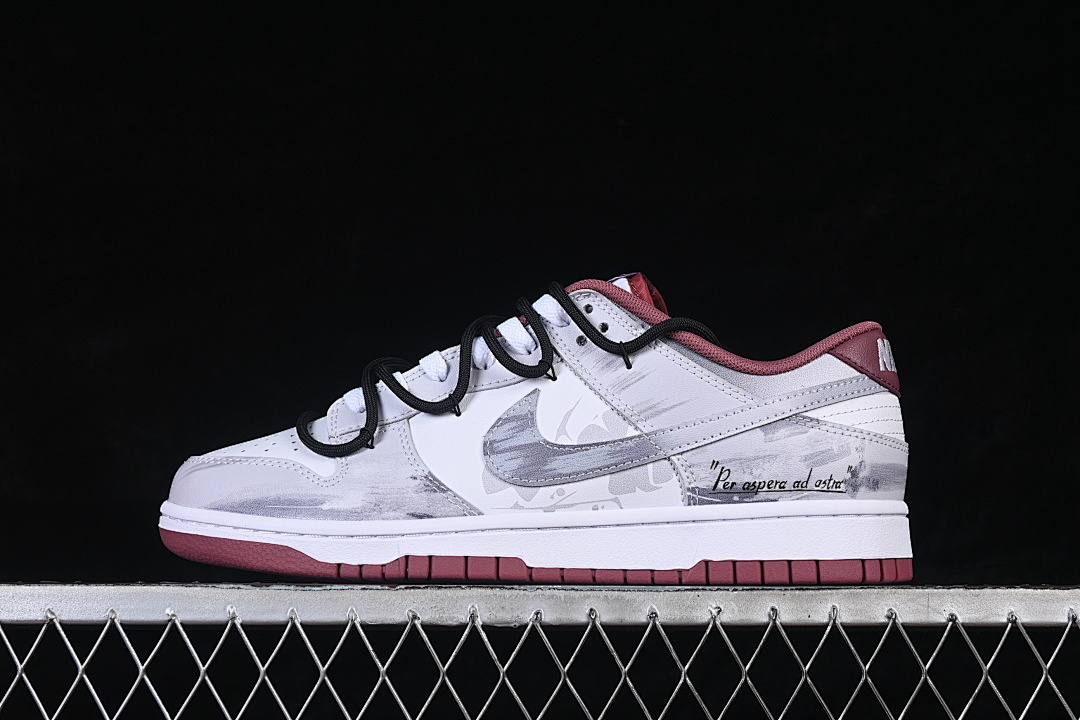 Nike SB DUNK LOW GREY/WHITE/WINE RED · DV0833-112, photo 1