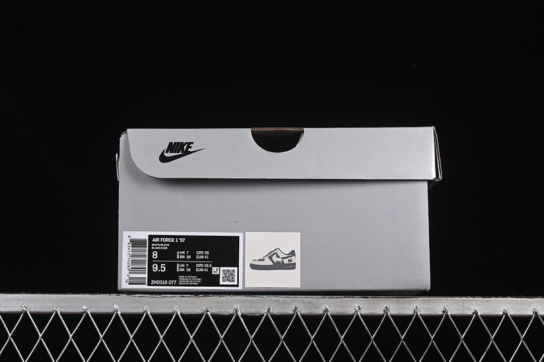 Nike [ZH0316-077]-[AIR FORCE 1 07 LOW WHITE/BLACK]-[WOMAN:36-39]-[MAN:40-45] - Image 12