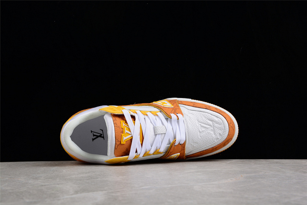 Louis Vuitton [L*V TRAINER SNEAKERS WHITE/YELLOW/ORANGE]-[MAN:38-45] - Image 12