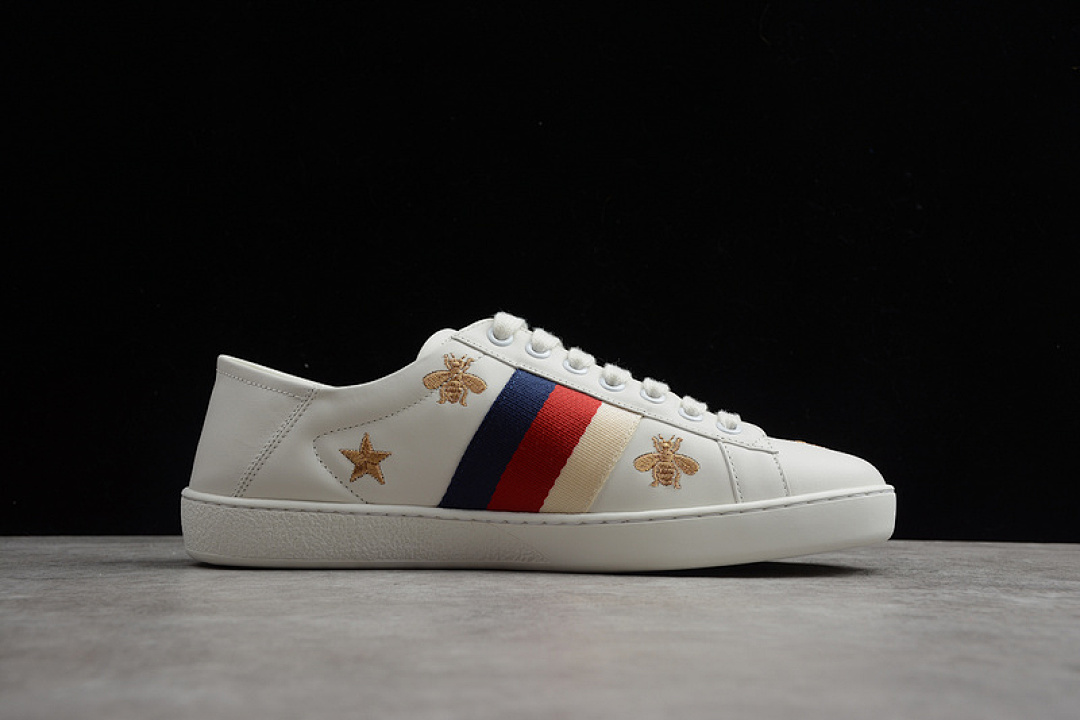 Gucci [GU*CCI ACE EMBROIDERED LOW-TOP SNEAKER WHITE/BLUE/GOLD]-[WOMAN:35-39]-[MAN:40-44] - Image 14