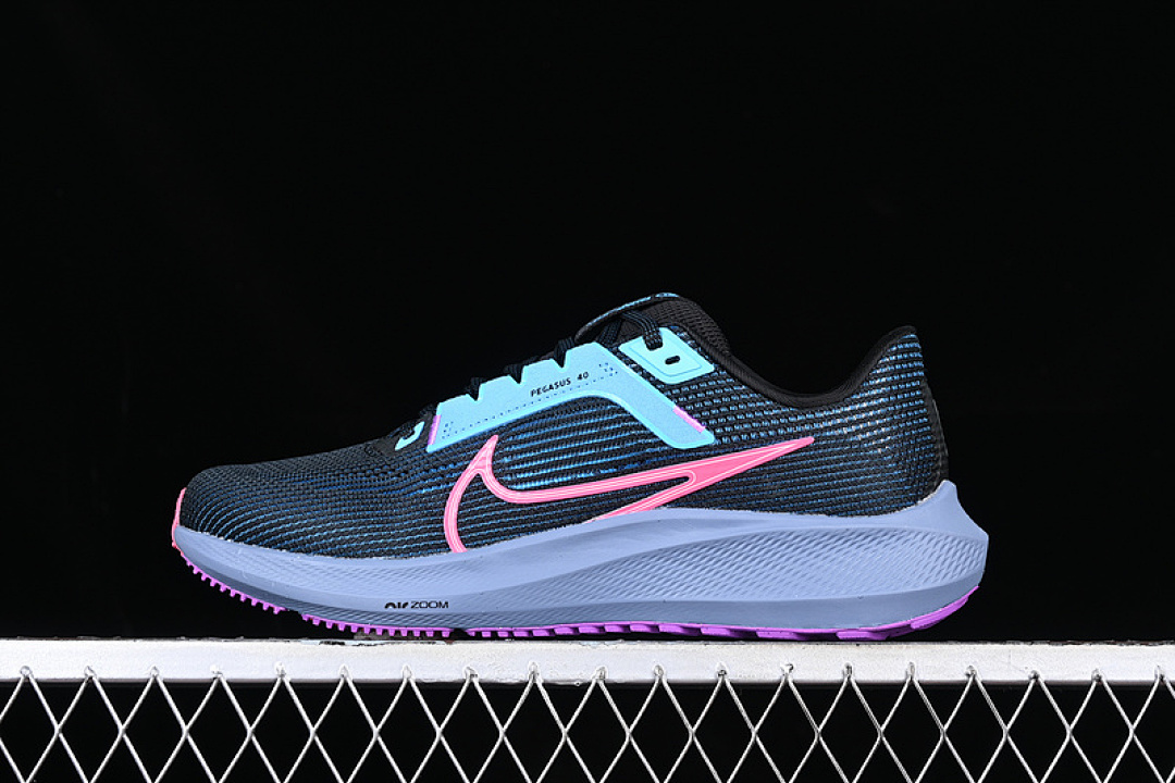 Nike [FB7180-001]-[AIR ZOOM PEGASUS 40 BLACK/PINK/BLUE]-[WOMAN:36-39]-[MAN:40-46] - Image 2
