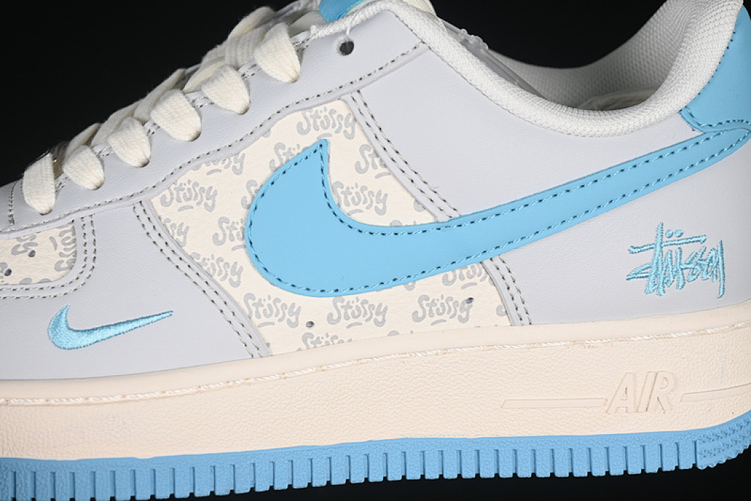 Nike [JJ2508-717]-[AIR FORCE 1 07 LOW WHITE/GREY/BLUE]-[WOMAN:36-39]-[MAN:40-45] - Image 8