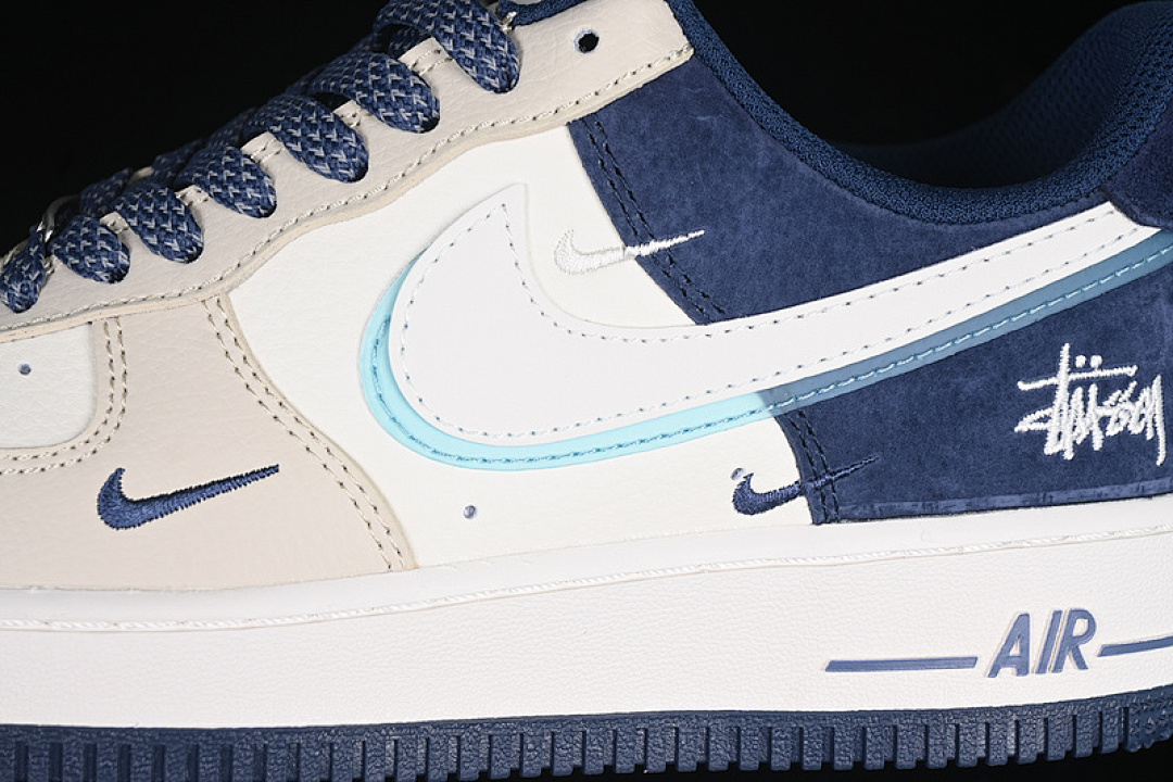 Nike [DM6688-055]-[AIR FORCE 1 07 LOW WHITE/GREY/BLUE]-[WOMAN:36-39]-[MAN:40-45] - Image 8
