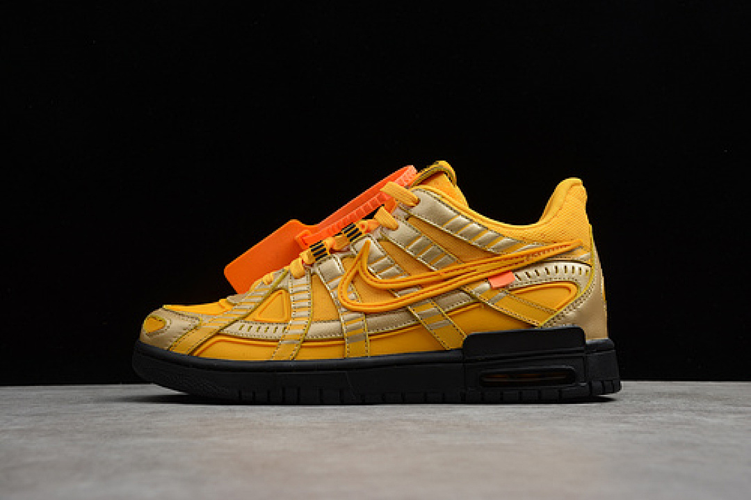 Off-White Nike OW X AIR RUBBER DUNK UNIVERSITY GOLD/BLACK · CU6015-700, photo 1