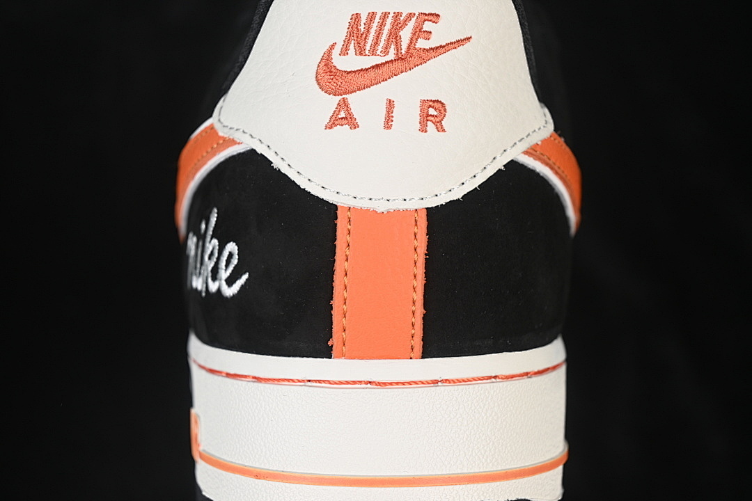 Nike [FV3694-107]-[AIR FORCE 1 07 LOW CASUAL SNEAKERS BLACK/ORANGE]-[WOMAN:36-39]-[MAN:40-45] - Image 11