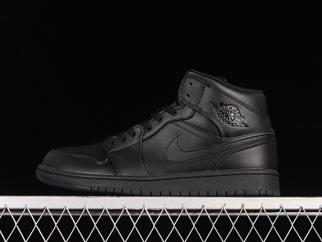 Jordan [554724-093]-[AIR JORDAN 1 MID 2022 BLACK/BLACK/BLACK]-[WOMAN:36-39]-[MAN:40-46], photo 1