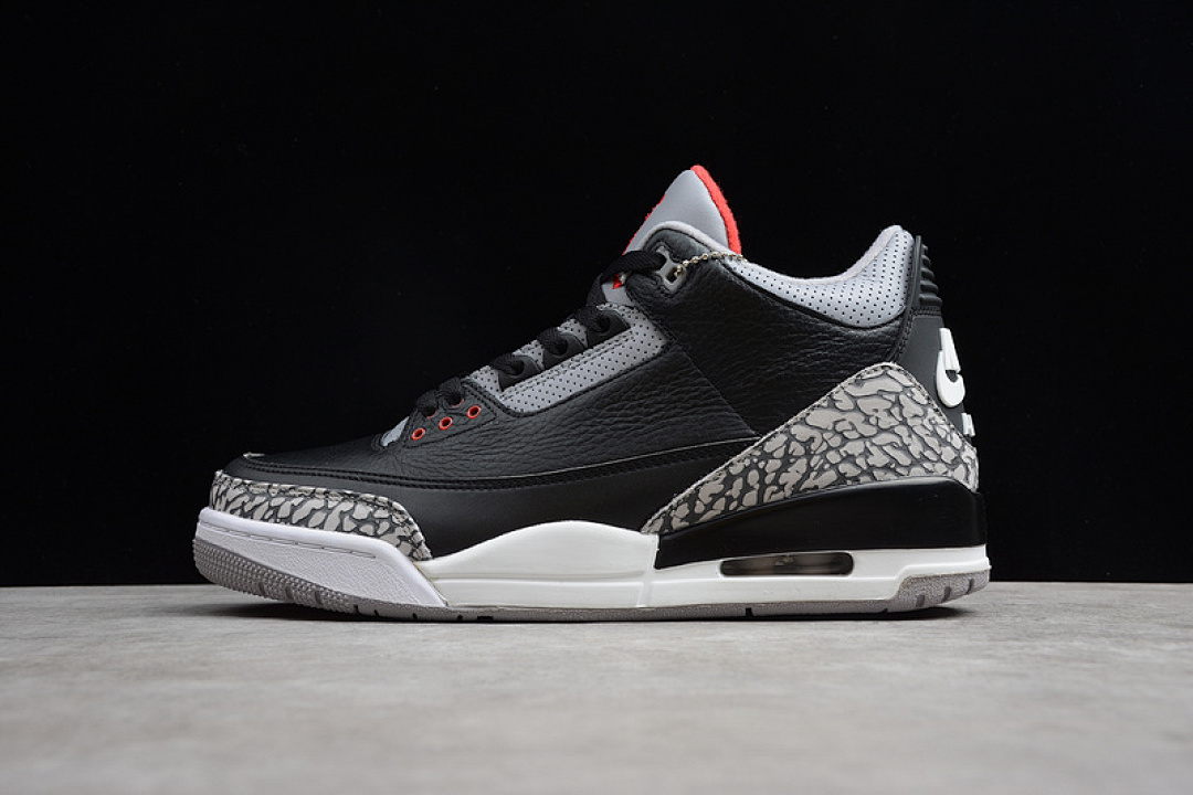 Jordan [854262-001]-[ST AIR JORDAN 3 RETRO OG BLACK CEMENT BLACK/FIRE RED-CEMENT (GREY]), photo 1
