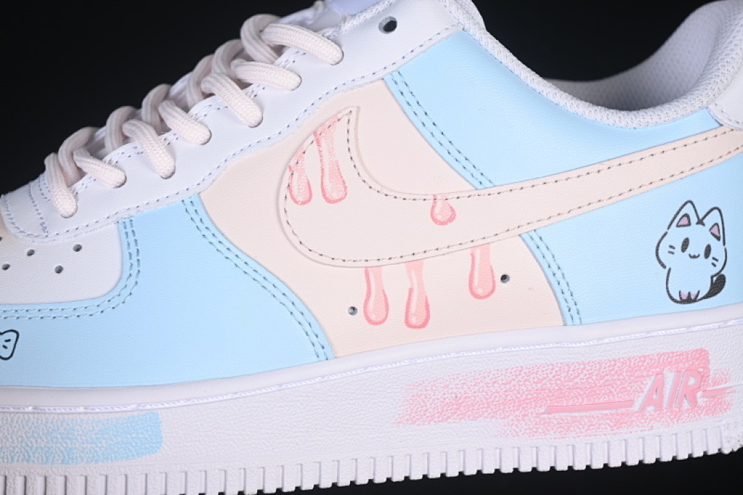 Nike [ZH0316-107]-[AIR FORCE 1 07 LOW WHITE/BLUE/PINK/BEIGE]-[WOMAN:36-39]-[MAN:40-45] - Image 8