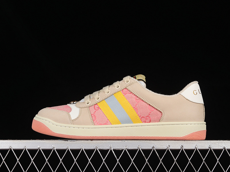 Gucci Gucci SCREENER SNEAKERS BEIGE/LIGHT PINK/YELLOW-WHITE · 9Y9209666, photo 1