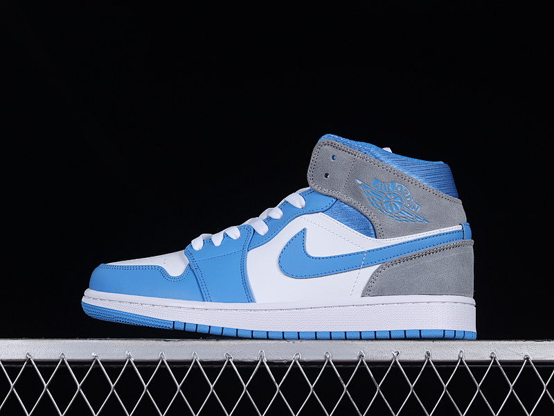 Jordan AIR Jordan 1 MID SE WHITE/WOLF GREY/UNIVERSITY BLUE · DX9276-100, photo 1