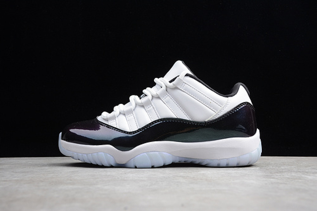 Jordan [115-112-123]-[528895-145]-[AIR JORDAN 11 RETRO LOW IRIDESCENT WHITE/BLACK-EMERALD RISE], photo 1