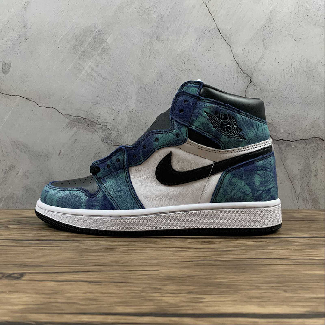 Jordan [CD0461-100]-[AIR JORDAN 1 RETRO HIGH OG TIE DYE WHITE/BLACK-AURORA GREEN]-[MAN:40-47], photo 1