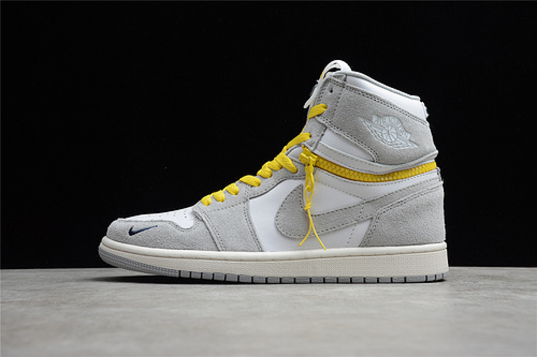 Jordan [CW6576-100]-[AIR JORDAN 1 HIGH SWITCH WHITE/LIGHT SMOKE GREY/SAIL/TOUR YELLOW]-[UNISEX:36-46], photo 1