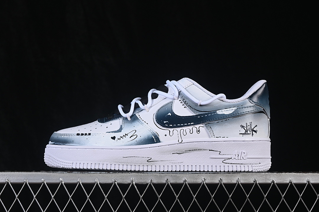 Nike [CW2288-111]-[AIR FORCE 1 07 LOW CASUAL SNEAKERS WHITE/BLUE/WHITE]-[WOMAN:36-39]-[MAN:40-45] - Image 2
