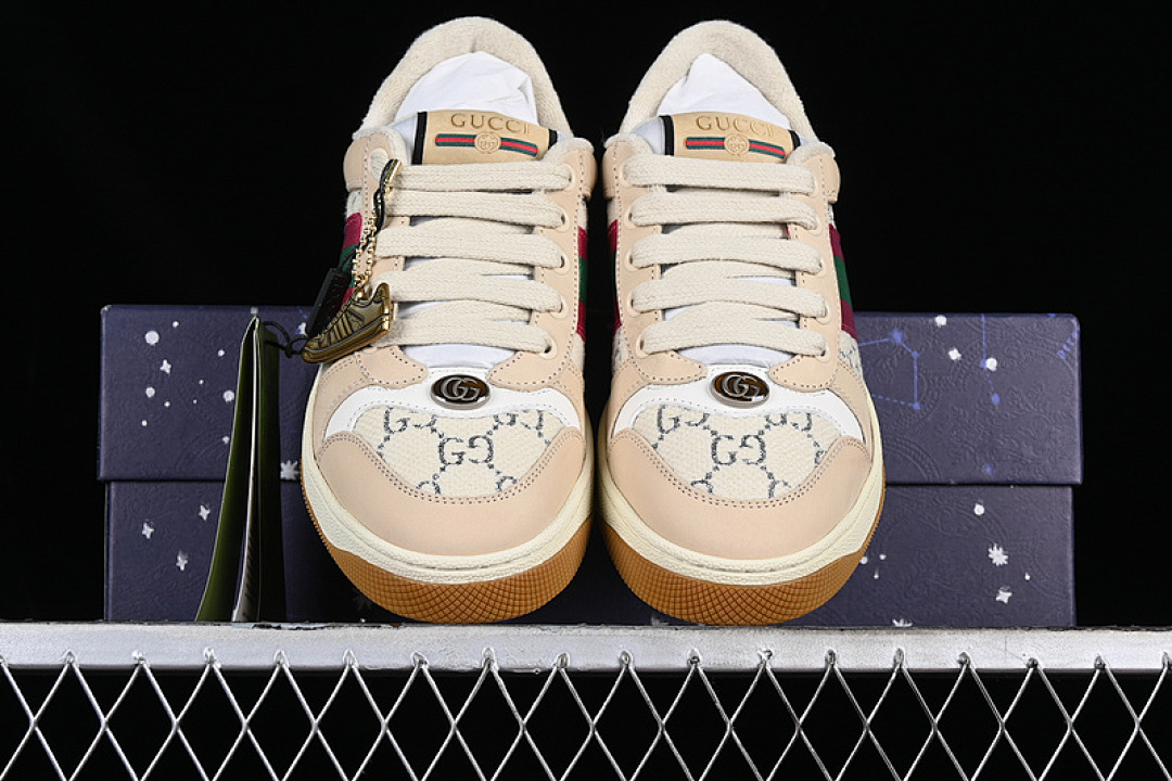 Gucci [9Y9209443]-[GU*CCI DISTRESSED SCREENER SNEAKER WHITE/BROEN/GREY/RED/GREEN]-[WOMAN:35-40] - Image 13