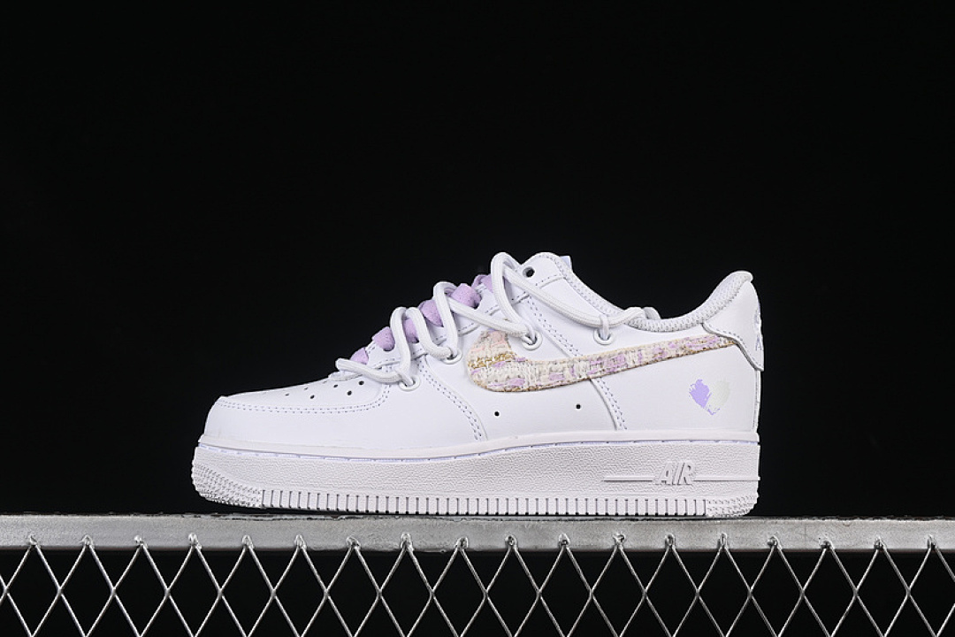Nike [DH9999-556]-[AIR FORCE 1 07 LOW WHITE/PURPLE]-[WOMAN:36-39]-[MAN:40-45] - Image 2
