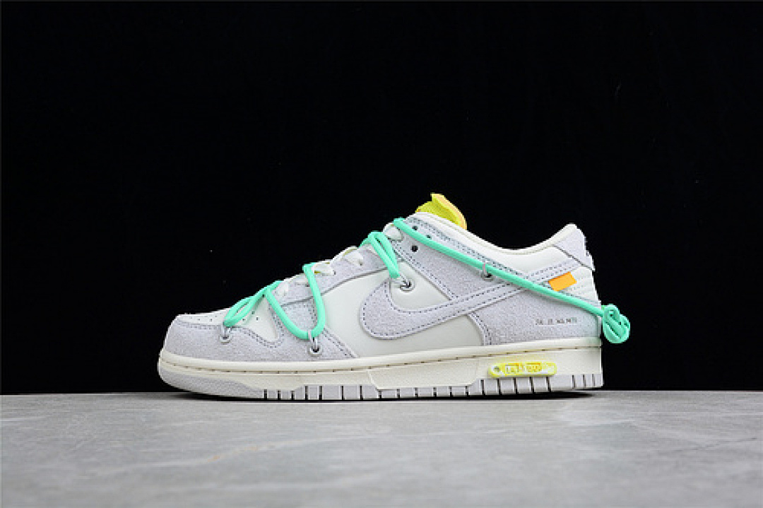 Off-White [DJ0950-106]-[OFF-WHITE X DUNK LOW LOT 14 OF 50 SAIL/NEUTRAL GREY]-[WOMAN:36-39]-[MAN:40-47.5], photo 1