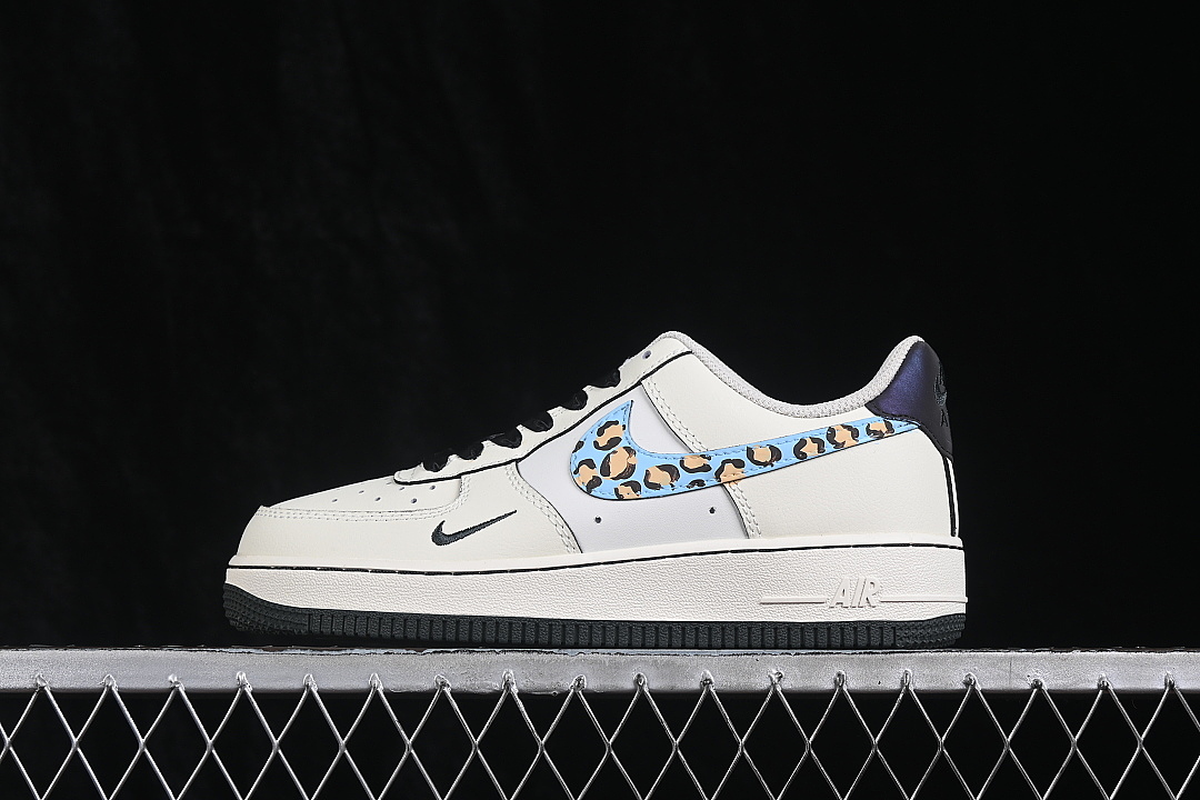 Nike [FB1839-199]-[AIR FORCE 1 07 LOW CASUAL SNEAKERS WHITE/BLACK/BLUE]-[WOMAN:36-39]-[MAN:40-45] - Image 2